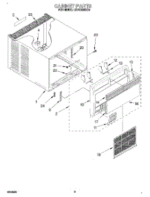 02 - Cabinet parts for Whirlpool Air Conditioner 3XACM09XD0 from AppliancePartsPros.com