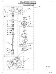 10 - Gearcase parts for Whirlpool Washer 4LSC8255BN0 from AppliancePartsPros.com