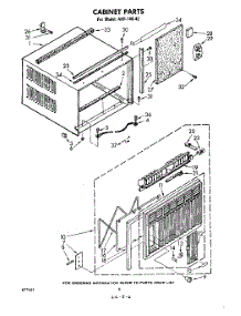 04 - Cabinet parts for Whirlpool Air Conditioner AHF14042 from AppliancePartsPros.com