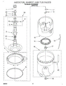 03 - Agitator, Basket And Tub parts for Whirlpool Washer 8LSC6244BN2 from AppliancePartsPros.com