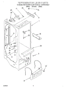 02 - Refrigerator Liner parts for Kitchenaid Refrigerator KSUP27QDWH01 from AppliancePartsPros.com