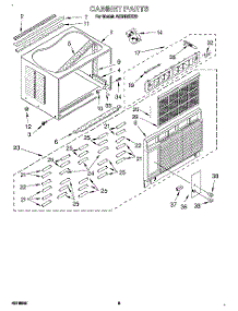 03 - Cabinet parts for Whirlpool Air Conditioner ACM152XE0 from AppliancePartsPros.com