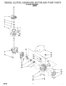 05 - Brake, Clutch, Gearcase, Motor & Pump parts for Whirlpool Washer LBR2132BW1 from AppliancePartsPros.com