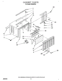 03 - Cabinet parts for Whirlpool Air Conditioner X05002X04 from AppliancePartsPros.com