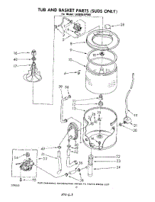 06 - Tub And Basket (Suds Only) parts for Whirlpool Washer LA5805XPW0 from AppliancePartsPros.com