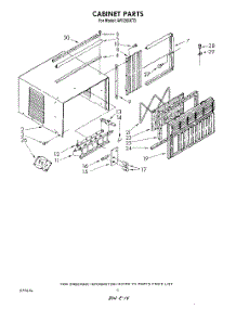 04 - Cabinet parts for Whirlpool Air Conditioner AR1200XT0 from AppliancePartsPros.com