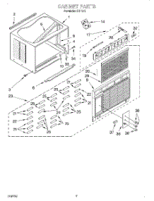 04 - Cabinet parts for Whirlpool Air Conditioner R141A1 from AppliancePartsPros.com