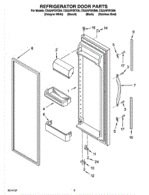 06 - Refrigerator Door Parts parts for Whirlpool Refrigerator CS22AFXKQ06 from AppliancePartsPros.com