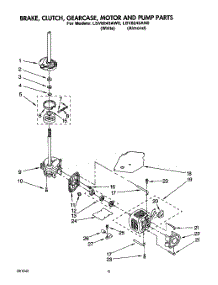 06 - Brake, Clutch, Gearcase, Motor And Pump parts for Whirlpool Washer LSV8245AN0 from AppliancePartsPros.com