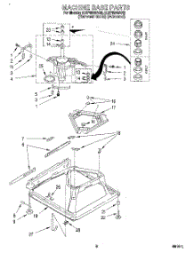 05 - Machine Base parts for Whirlpool Washer 8LSP8245AG2 from AppliancePartsPros.com