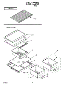 05 - Shelf Parts, Optional Parts parts for Whirlpool Refrigerator ET8AHKXPQ01 from AppliancePartsPros.com