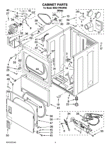 02 - Cabinet Parts parts for Whirlpool Dryer MDG17PRAWW0 from AppliancePartsPros.com