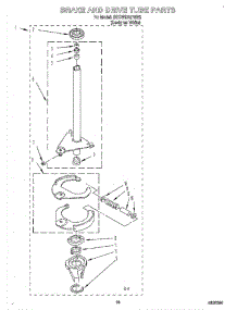 12 - Brake And Drive Tube parts for Whirlpool Washer Dryer Combo BYCWD6274W2 from AppliancePartsPros.com