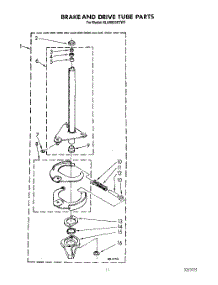 09 - Brake And Drive Tube parts for Whirlpool Washer 6LA5800XTW2 from AppliancePartsPros.com