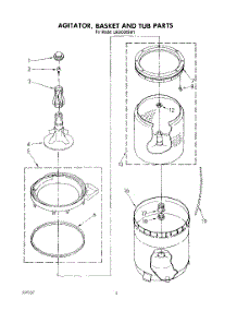 04 - Agitator, Basket And Tub parts for Whirlpool Washer LA5900XSW1 from AppliancePartsPros.com