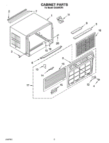 03 - Cabinet Parts parts for Whirlpool Air Conditioner CA24WCP0 from AppliancePartsPros.com