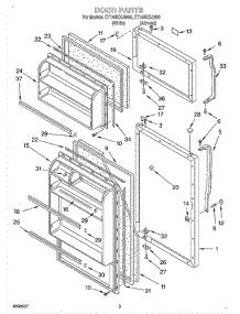 02 - Door parts for Whirlpool Refrigerator CT14NKXJW00 from AppliancePartsPros.com