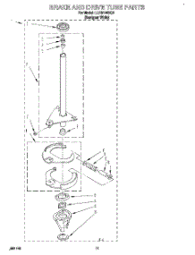 09 - Brake And Drive Tube parts for Whirlpool Washer LLR5144BQ1 from AppliancePartsPros.com