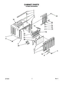 03 - Cabinet parts for Whirlpool Air Conditioner BPAC0500AS2 from AppliancePartsPros.com
