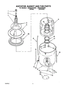 03 - Agitator, Basket And Tub parts for Whirlpool Washer LMV5243AN0 from AppliancePartsPros.com