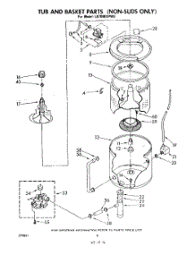 05 - Tub And Basket (Non-Suds) parts for Whirlpool Washer LA7000XPW0 from AppliancePartsPros.com