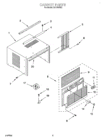 03 - Cabinet parts for Whirlpool Air Conditioner CA12WRK0 from AppliancePartsPros.com