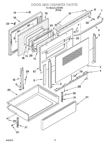 03 - Door And Drawer Parts parts for Whirlpool Range IJP87802 from AppliancePartsPros.com