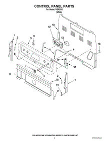 02 - Control Panel Parts parts for Whirlpool Range IVE82300 from AppliancePartsPros.com