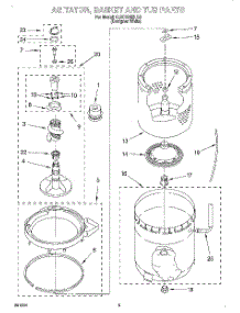 03 - Agitator, Basket And Tub parts for Whirlpool Washer 6LSC9245HQ0 from AppliancePartsPros.com