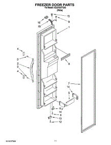 07 - Freezer Door Parts parts for Whirlpool Refrigerator IS22AGXTQ00 from AppliancePartsPros.com