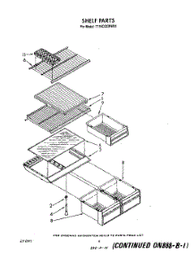 05 - Shelf parts for Whirlpool Refrigerator TT16CKXWN01 from AppliancePartsPros.com
