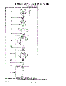 08 - Basket Drive And Brake parts for Whirlpool Washer LA6700XKW1 from AppliancePartsPros.com