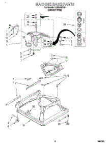 06 - Machine Base parts for Whirlpool Washer LLR9245BQ0 from AppliancePartsPros.com
