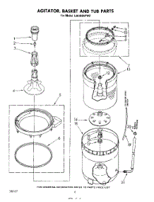 04 - Agitator, Basket And Tub parts for Whirlpool Washer LA6300XPW2 from AppliancePartsPros.com