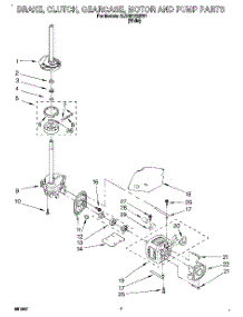 05 - Brake, Clutch, Gearcase, Motor & Pump parts for Whirlpool Washer 6LBR5132BW1 from AppliancePartsPros.com