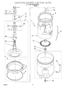 03 - Agitator, Basket And Tub parts for Whirlpool Washer 6RAB5132EW1 from AppliancePartsPros.com