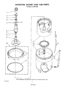 04 - Agitator, Basket And Tub parts for Whirlpool Washer LA7681XSW0 from AppliancePartsPros.com