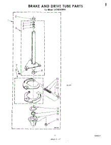 09 - Brake And Drive Tube parts for Whirlpool Washer LA7400XMW1 from AppliancePartsPros.com