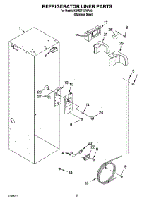 04 - Refrigerator Liner Parts parts for Kitchenaid Refrigerator KBUDT4270A02 from AppliancePartsPros.com