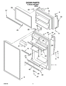 02 - Door Parts parts for Whirlpool Refrigerator IMT186304 from AppliancePartsPros.com