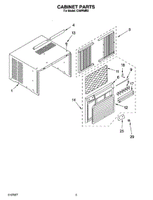 03 - Cabinet Parts parts for Whirlpool Air Conditioner CA6WMR2 from AppliancePartsPros.com