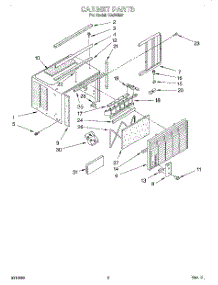 03 - Cabinet parts for Whirlpool Air Conditioner CA6WM41 from AppliancePartsPros.com