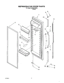 07 - Refrigerator Door parts for Whirlpool Refrigerator 3XKGN705000 from AppliancePartsPros.com
