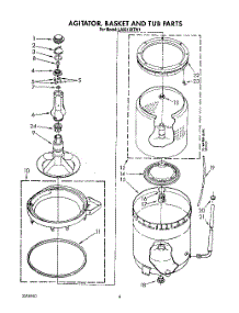 05 - Agitator, Basket And Tub parts for Whirlpool Washer LA5610XTG1 from AppliancePartsPros.com