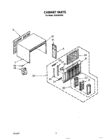 04 - Cabinet parts for Whirlpool Air Conditioner ACU082XW0 from AppliancePartsPros.com