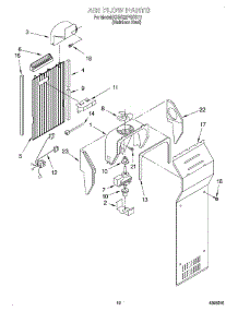 10 - Air Flow parts for Kitchenaid Refrigerator KSRS22FGSS11 from AppliancePartsPros.com