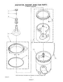04 - Agitator, Basket And Tub parts for Whirlpool Washer LA5430XSW1 from AppliancePartsPros.com