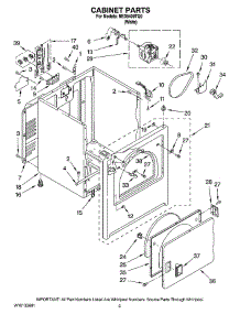 02 - Cabinet Parts parts for Maytag Dryer NED5400TQ0 from AppliancePartsPros.com