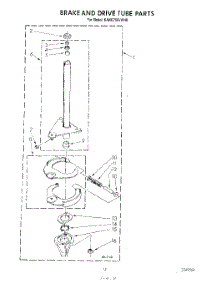11 - Brake And Drive Tube parts for Kitchenaid Washer KAWE750VAL0 from AppliancePartsPros.com