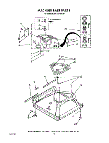 08 - Machine Base parts for Kitchenaid Washer KAWE560WAL1 from AppliancePartsPros.com